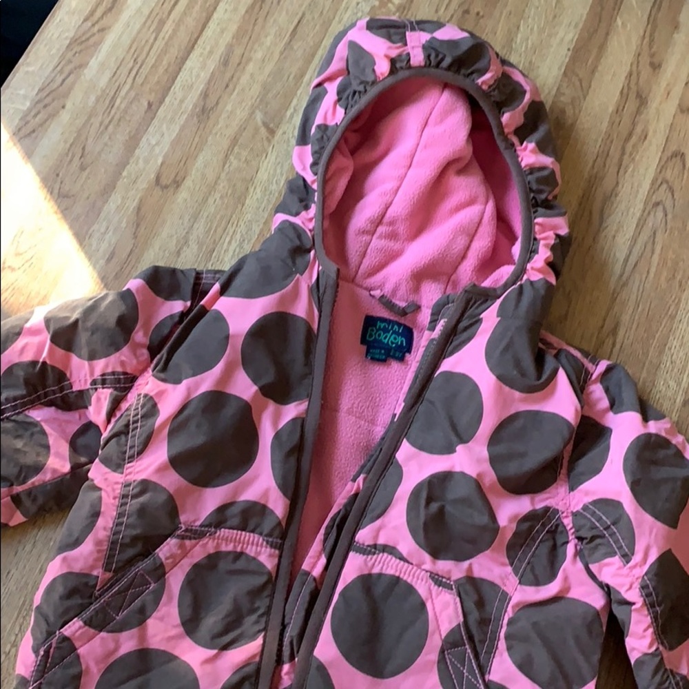 Mini Boden Polka Dot Winter Coat